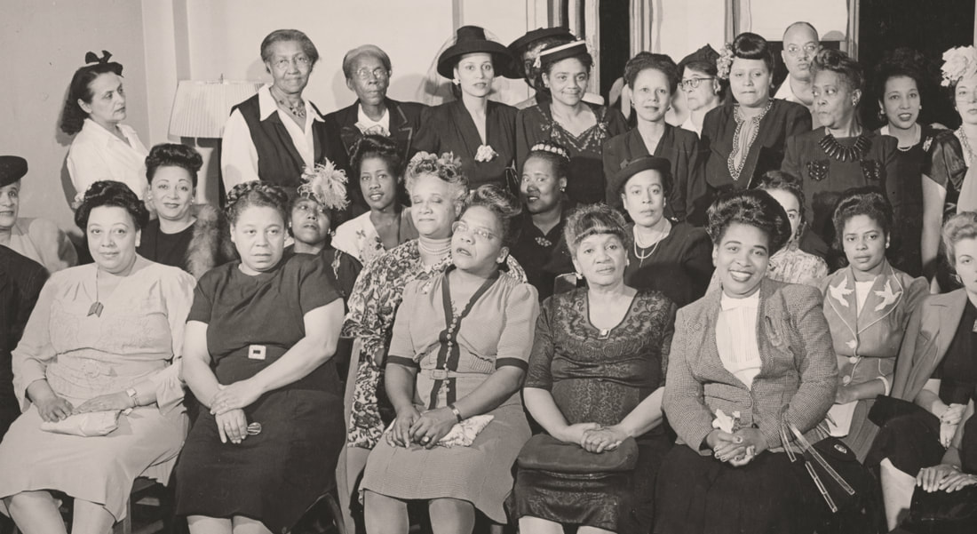 the rape of recy taylor still, group portrait in black and white
