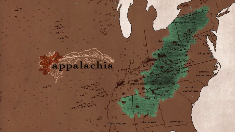 Hillbilly Documentary Still - Appalachia Region On Map